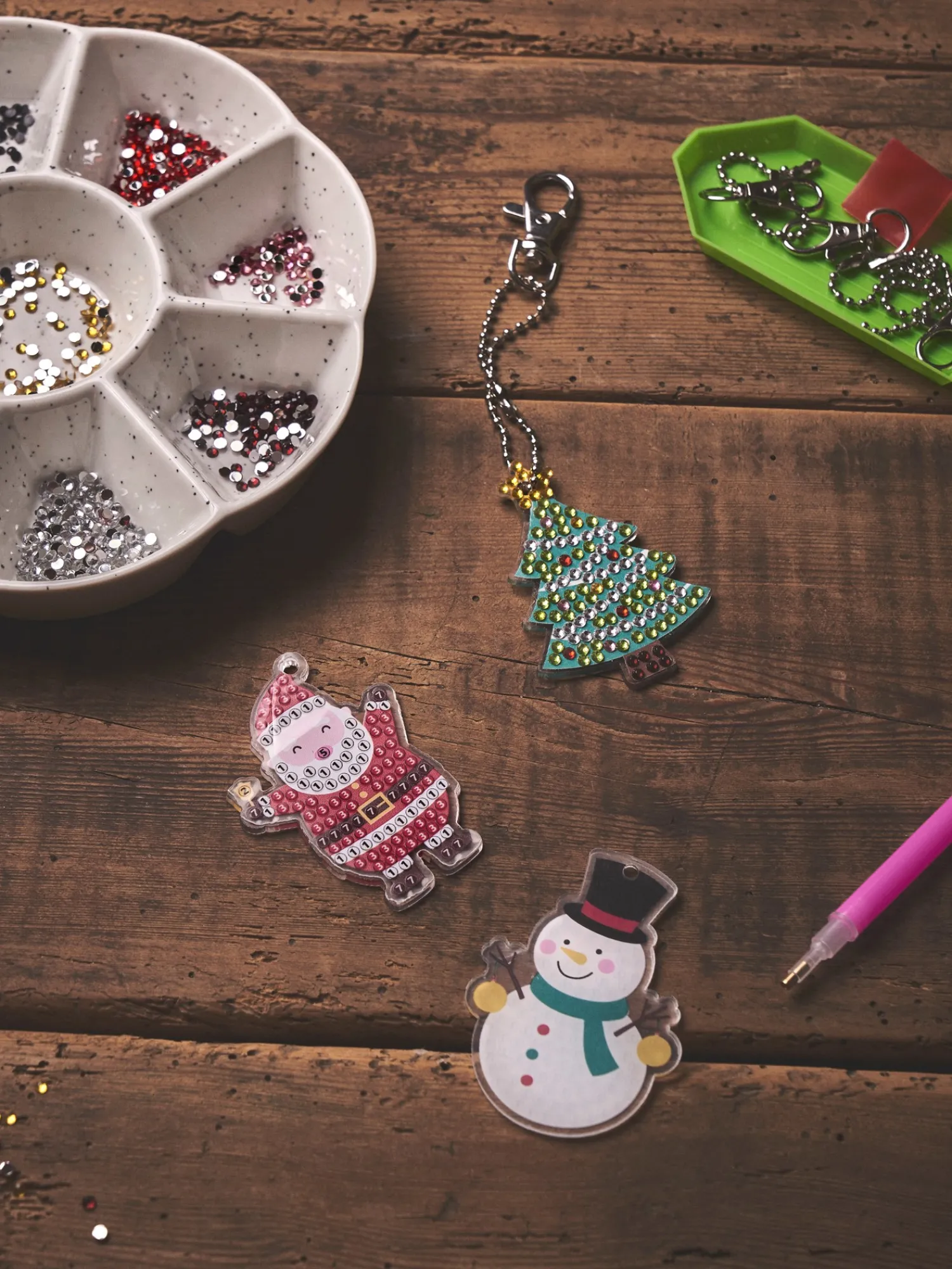 Discount DIY-julenøkkelringer Med Diamantkunst Diy-Sett