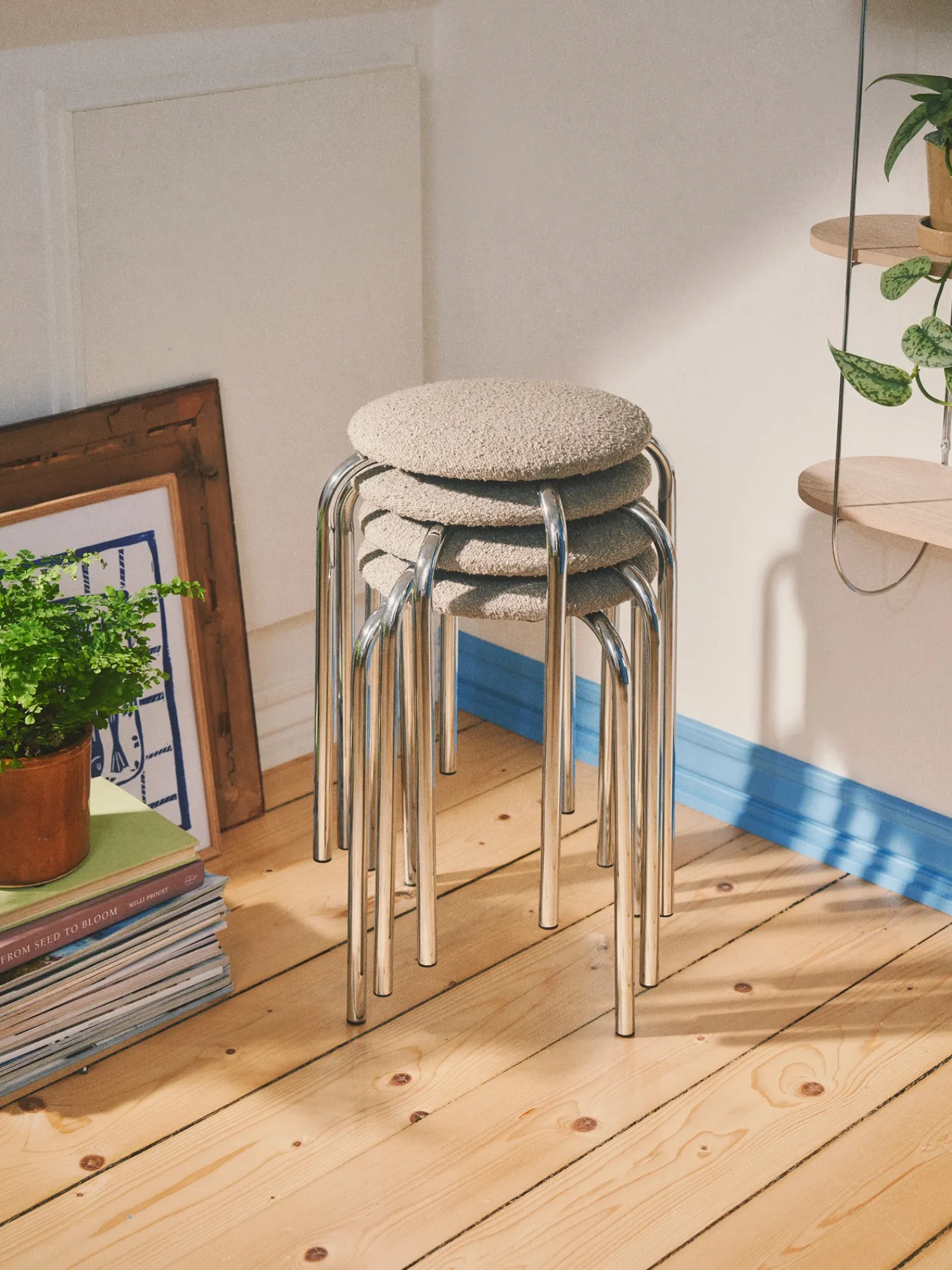 Outlet Krakk Med Boucléstoff Stoler