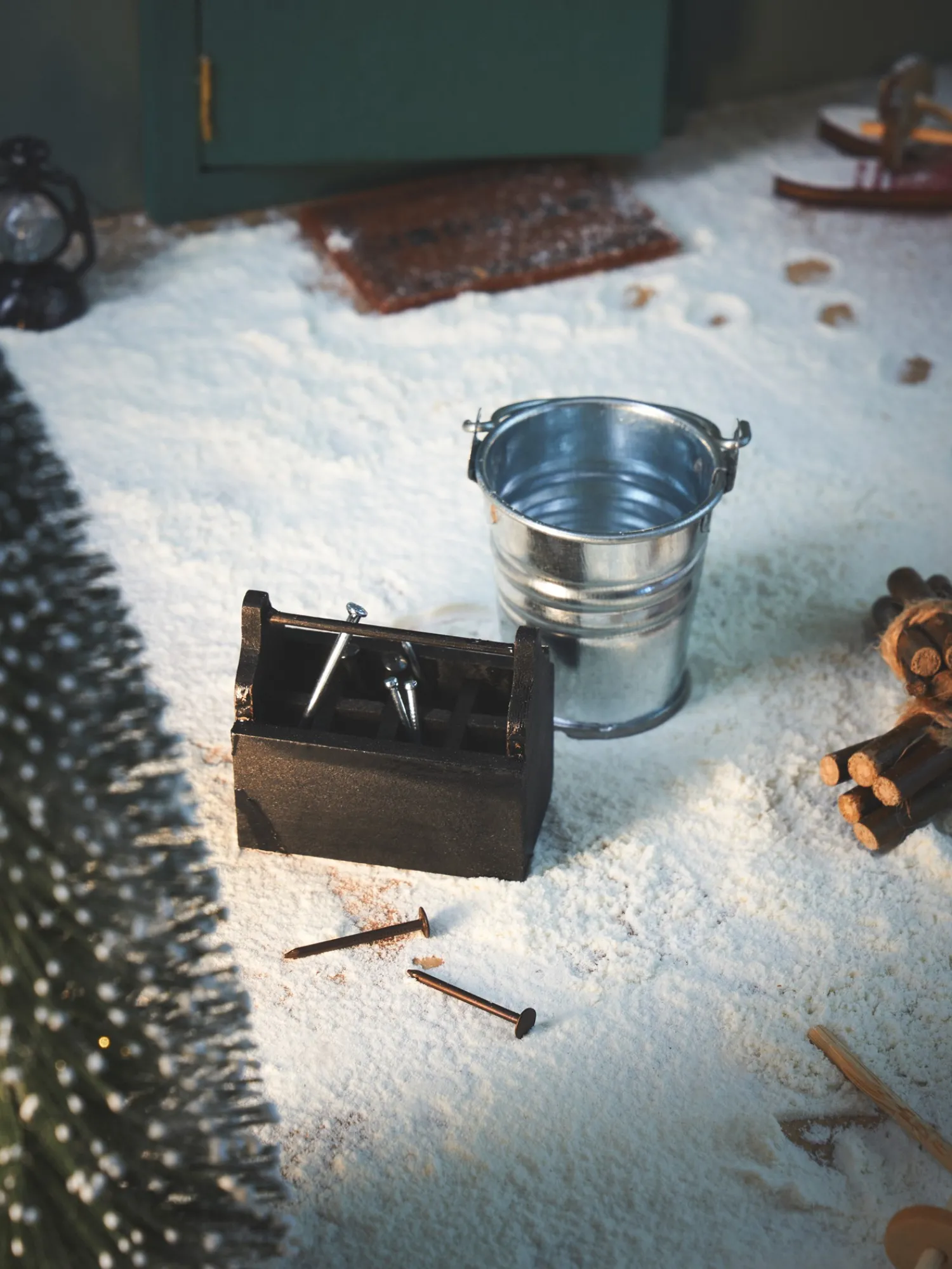 Discount Miniatyrmelkesett Julepynt|Nissedør Og Tilbehør