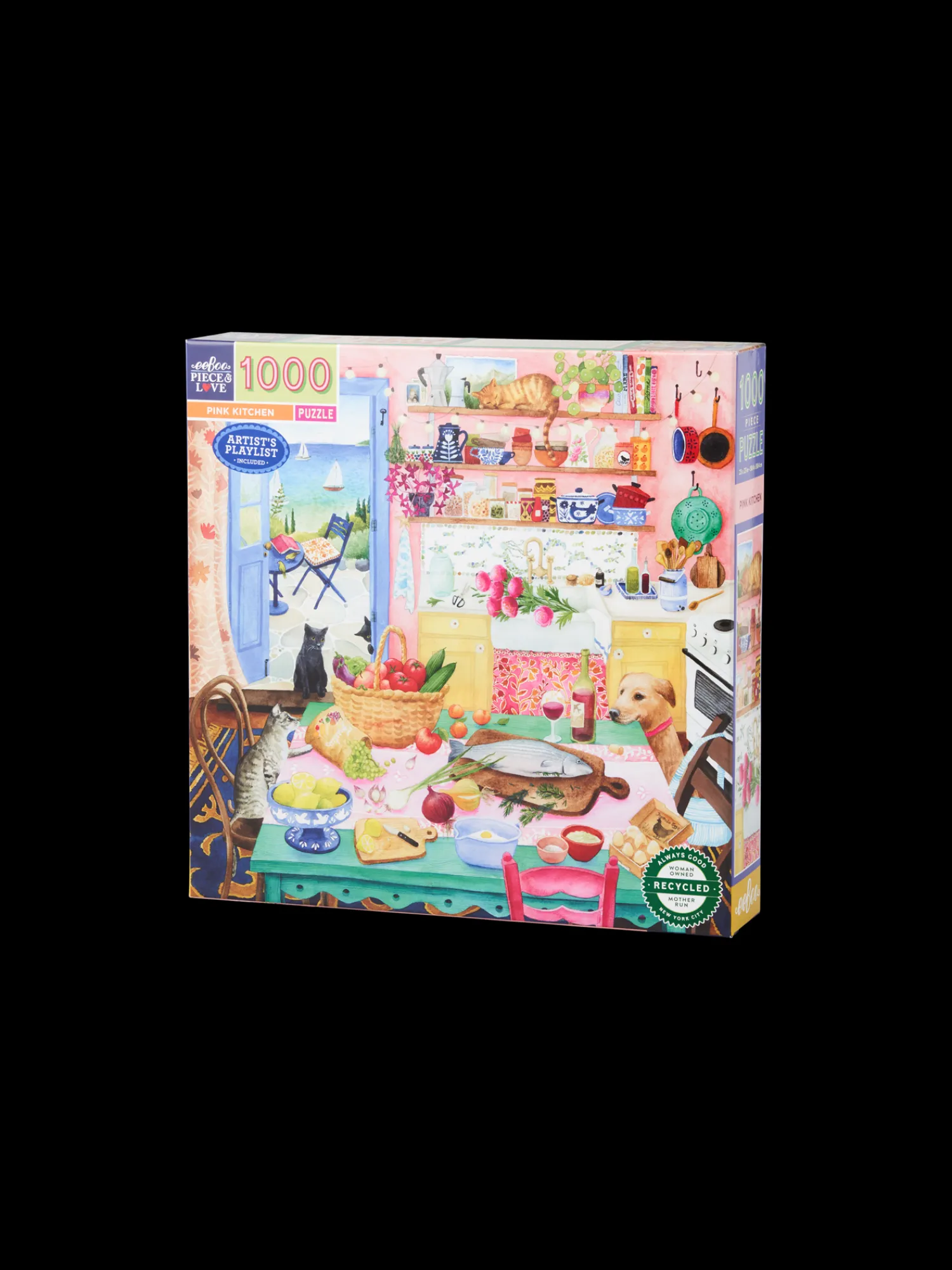 Discount Pink Kitchen-puslespill Med 1000 Brikker Puslespill Og Spill