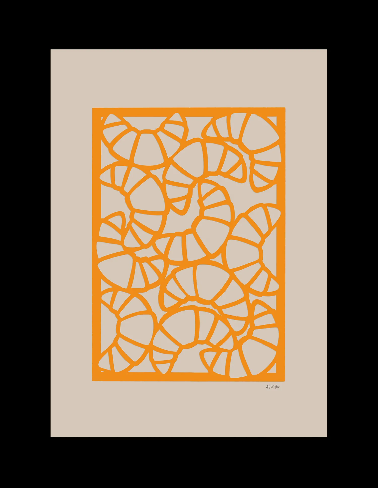 Clearance Plakat Croissants 50 X 70 Cm Rammer Og Plakater