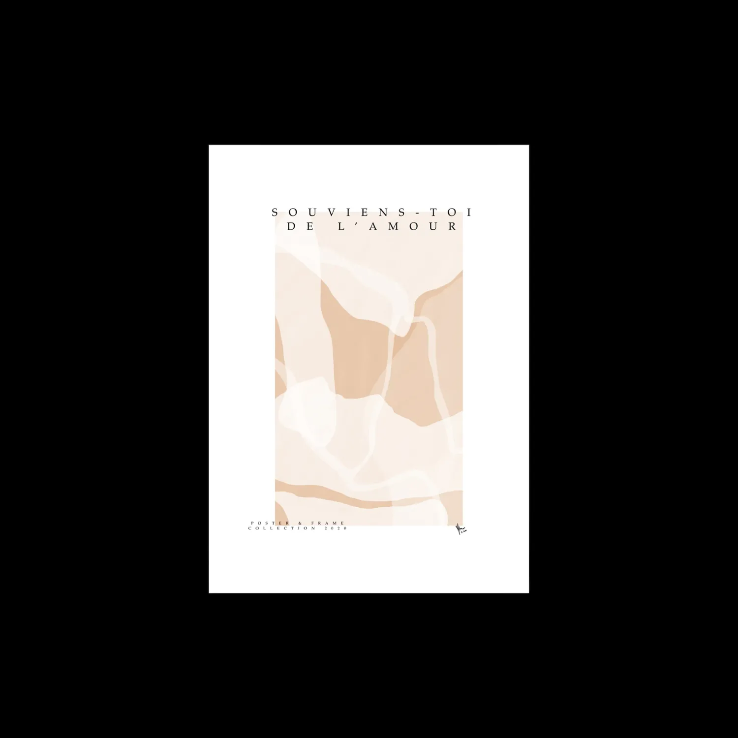 New Plakat Souviens-Toi De L'Amour 50 X 70 Cm Rammer Og Plakater