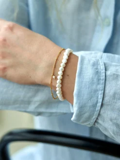 Clearance Tidløst Perlearmbånd Armbånd